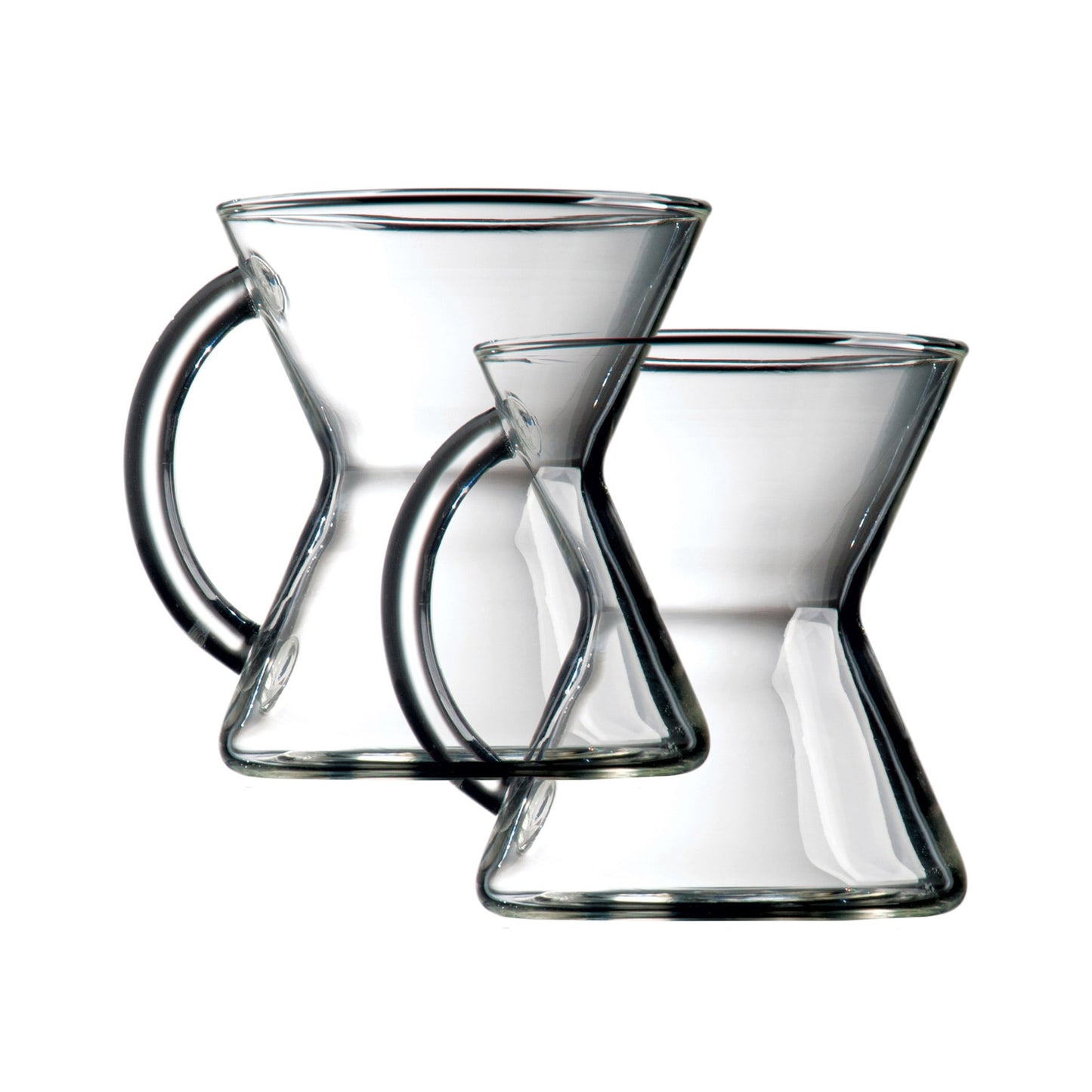 Chemex Tassen im Doppelpack aus hitzebeständigem Borosilikatglas mit 300ml Fassungsvermögen.