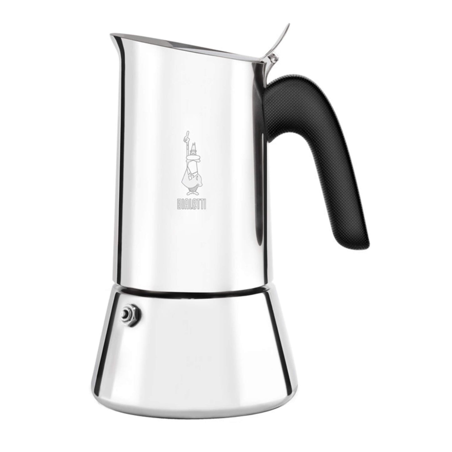 Bialetti Venus - Espressokocher aus Edelstahl mit schwarzem Griff für bis zu 4 Tassen Espresso