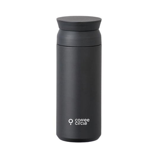 Coffee Circle Travel Tumbler schwarzer Thermobecher mit 500 ml Fassungsvermögen und auslaufsicherem Deckel