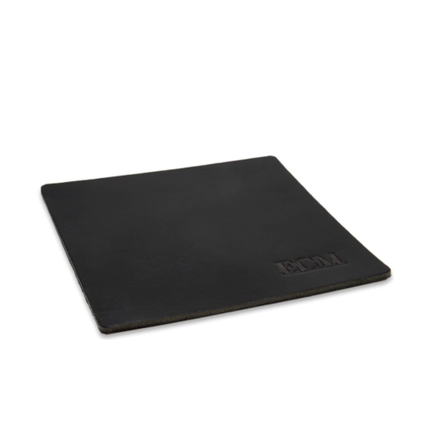 ECM Tamping Matte aus Leder in Schwarz, 3 mm echtes Wasserbüffelleder für Barista Arbeitsfläche.