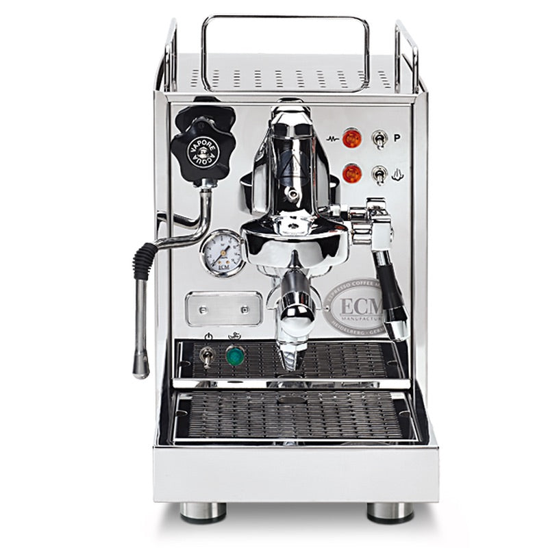 ECM Classika mit PID Espressomaschine mit E61 Brühgruppe und Vibrationspumpe in Edelstahloptik