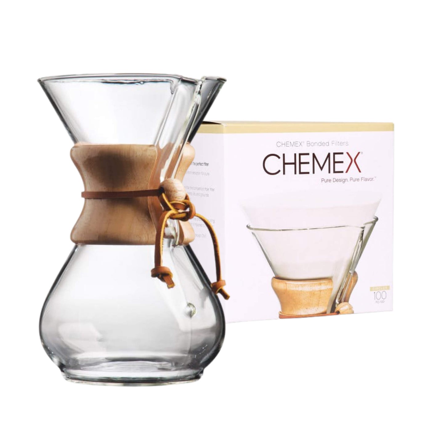 Chemex Karaffe für 6 Tassen inkl. Papierfilter für aromatischen und klaren Filterkaffee