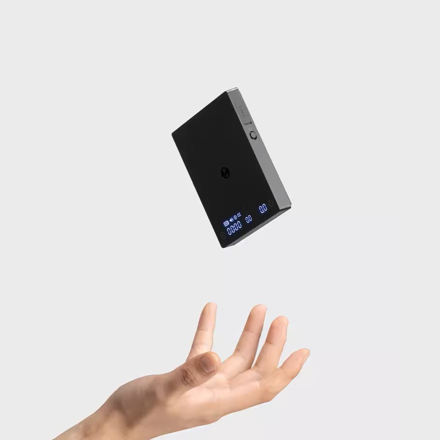 Timemore Black Mirror Mini Waage digitale Kaffeewaage mit Flow-Rate und USB-C Akku im schwebenden Design.