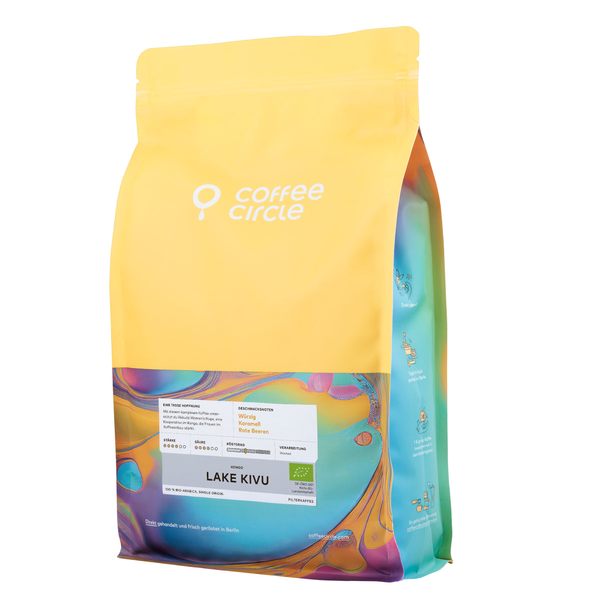 Lake Kivu Kaffee von Coffee Circle – komplexer Kaffee, der Frauen im Kongo beim Kaffeeanbau stärkt.