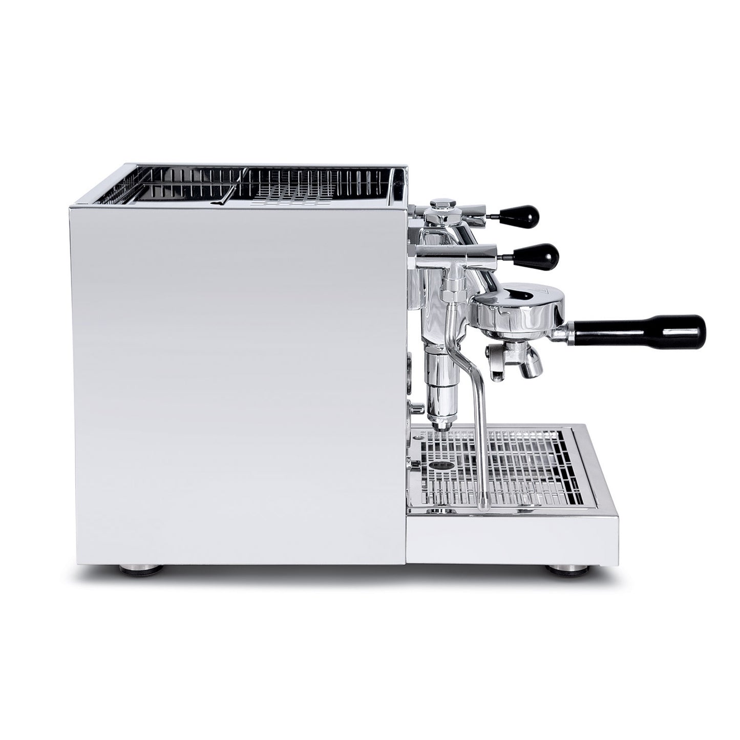 QuickMill Rubino 0981 Sondermodell NAZ Kippventile kompakte E61 Espressomaschine mit poliertem Edelstahlgehäuse