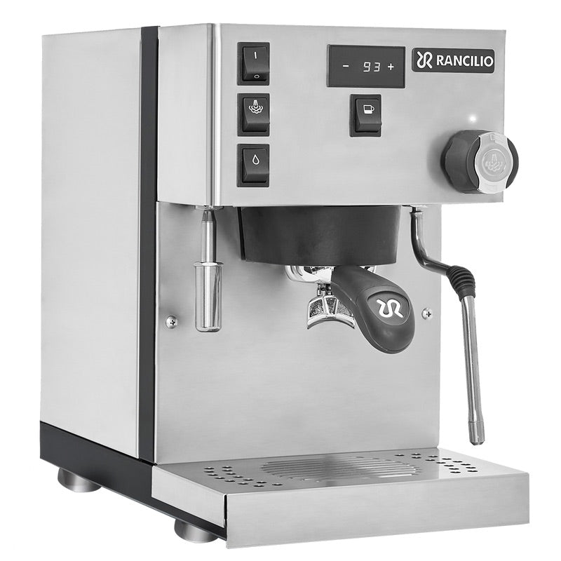 Rancilio Silvia Pro Dualboiler Espressomaschine aus Edelstahl mit PID Temperaturregelung und Dualboiler-System.