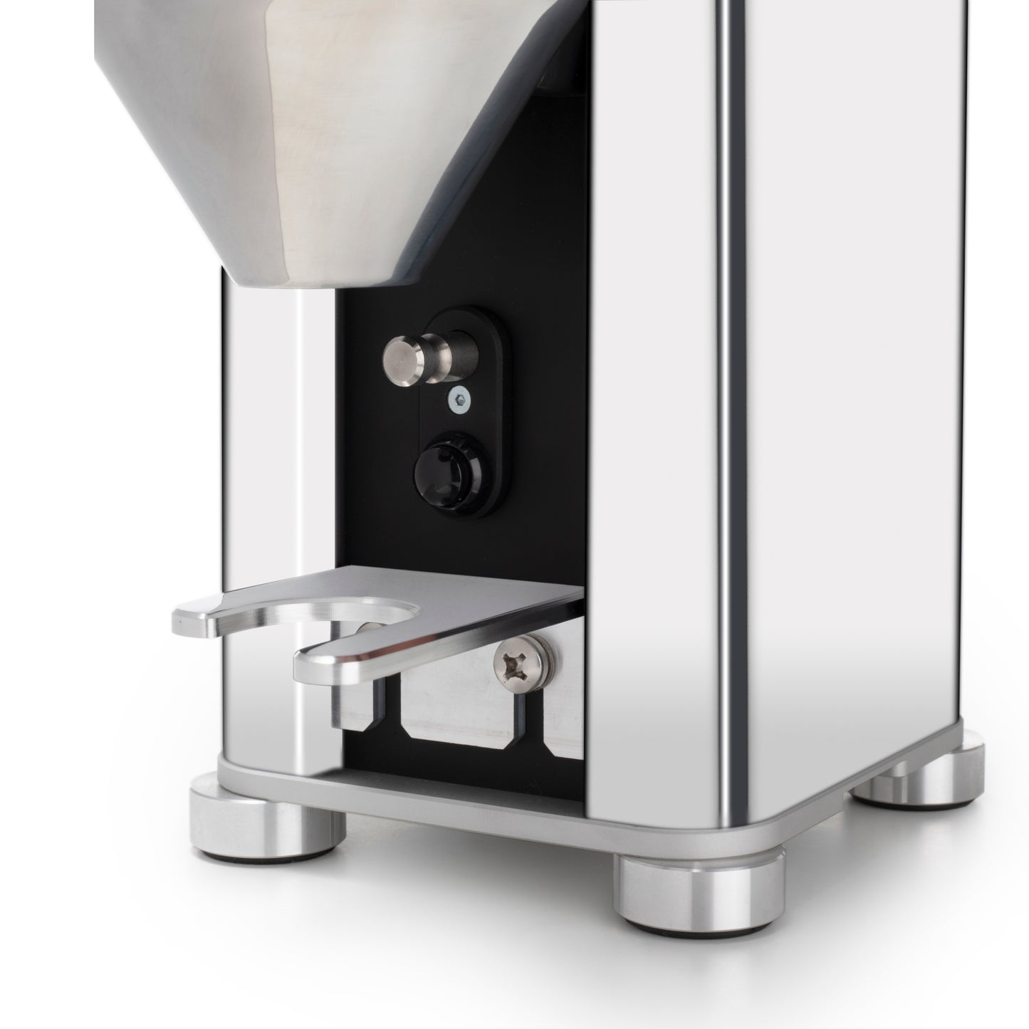 Rocket Giannino Espressomühle mit 55 mm Mahlscheiben und stufenloser Mahlgradeinstellung in elegantem Design.