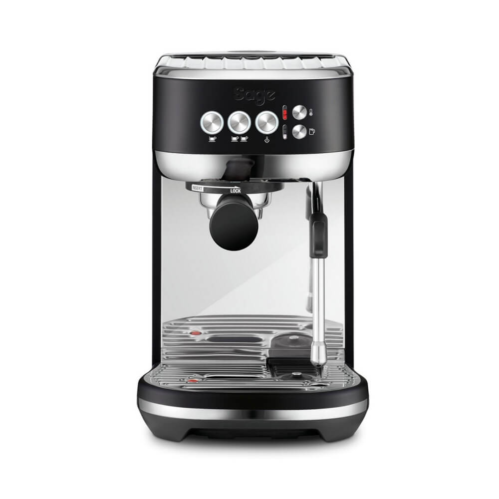 Sage Bambino Plus Espressomaschine in Schwarz mit automatischem Milchaufschäumer und kompaktem Design
