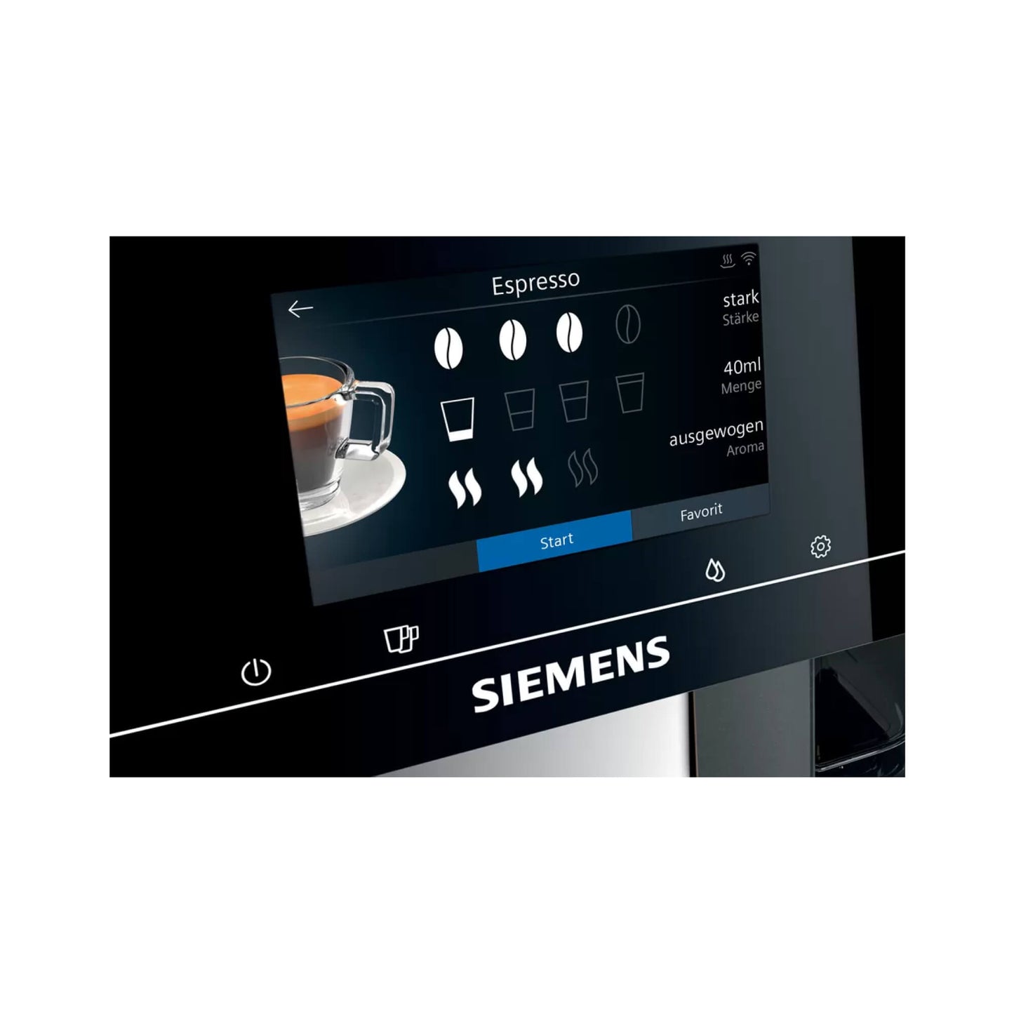 Siemens EQ. 700 Vollautomat mit großem Full-Touch-Display zur Zubereitung von Espresso und Milchgetränken