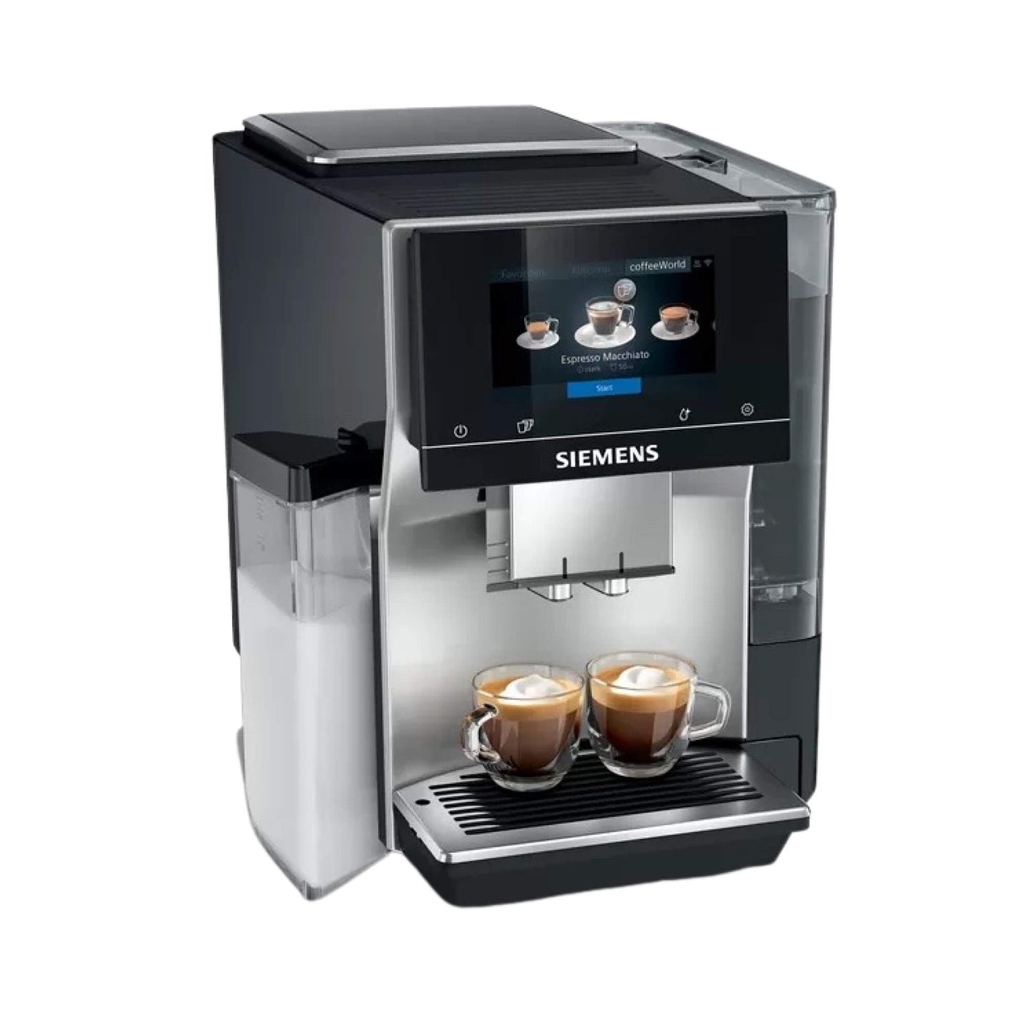 Siemens EQ. 700 Vollautomat mit großem Full-Touch-Display und Milchaufschäumer für Espresso und Milchgetränke