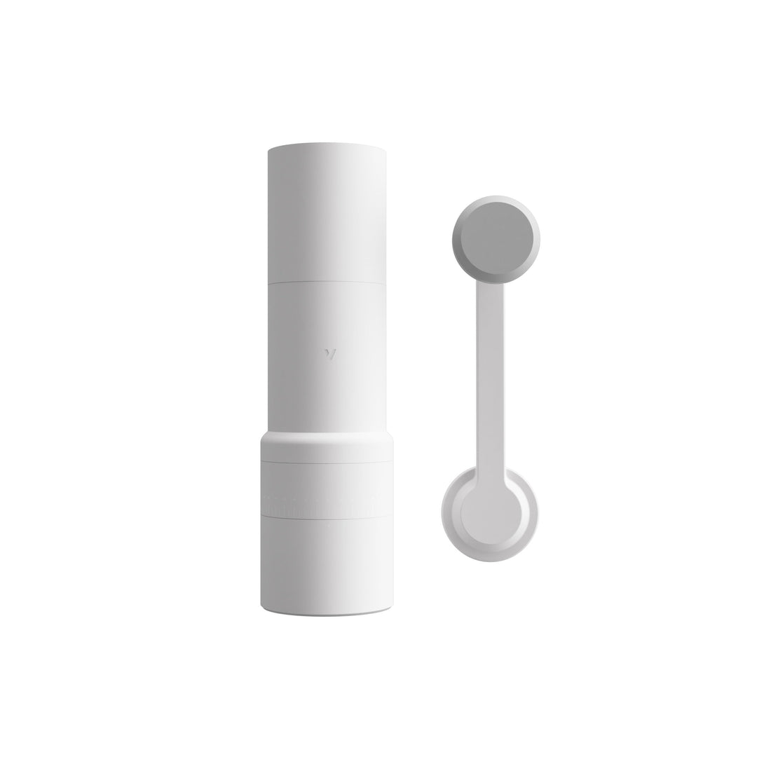 Varia EVO Hybrid Mühlen Set mit Handmühle und abnehmbarer Kurbel in modernem, kompaktem Design.
