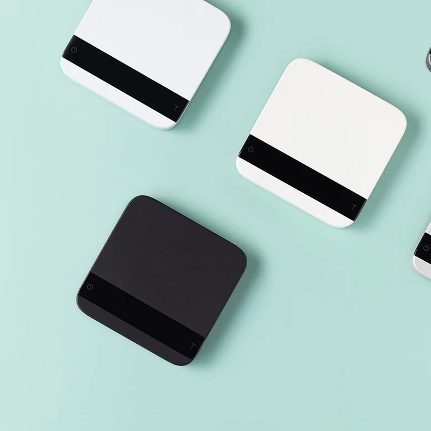 Acaia Lunar - Baristawaage in Schwarz und Weiß, digitale Präzisionswaage für Baristas mit USB-C Anschluss.