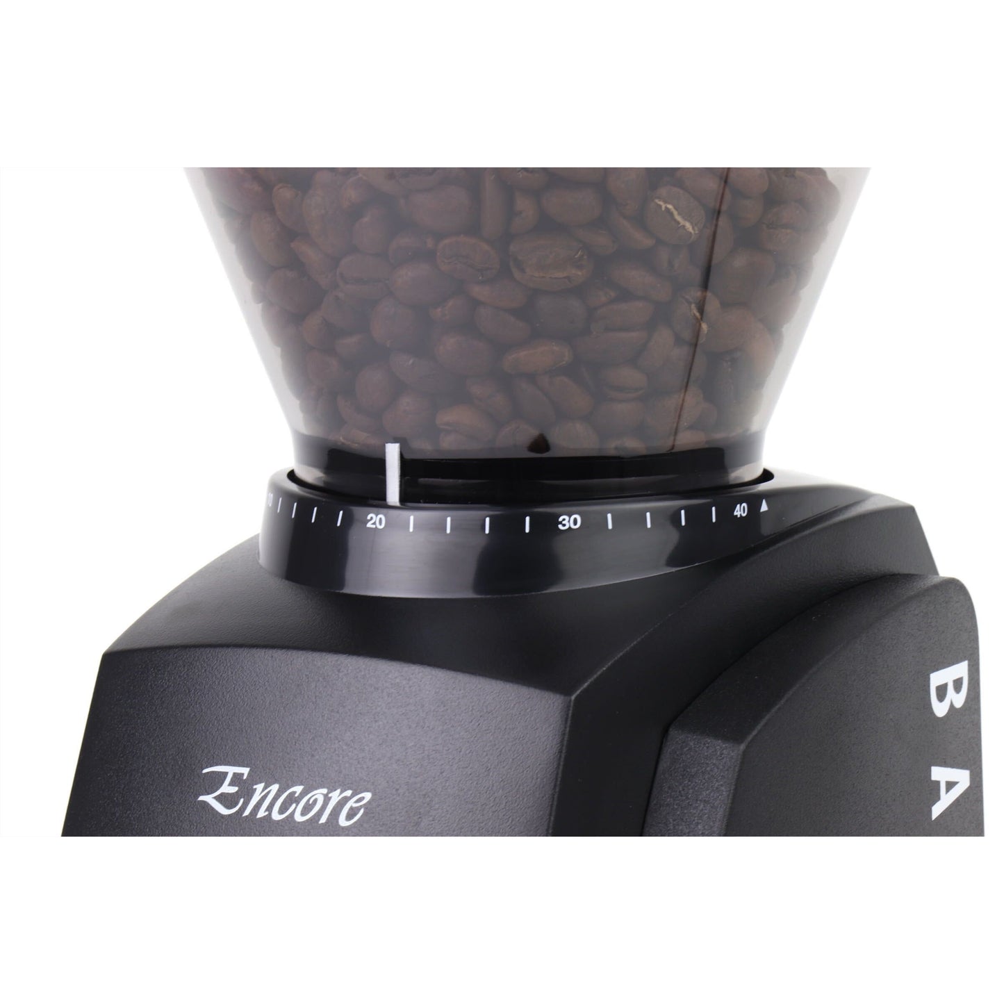 Baratza Encore Kaffeemühle mit 40 Mahlstufen und langlebigem Kegelmahlwerk aus Edelstahl.