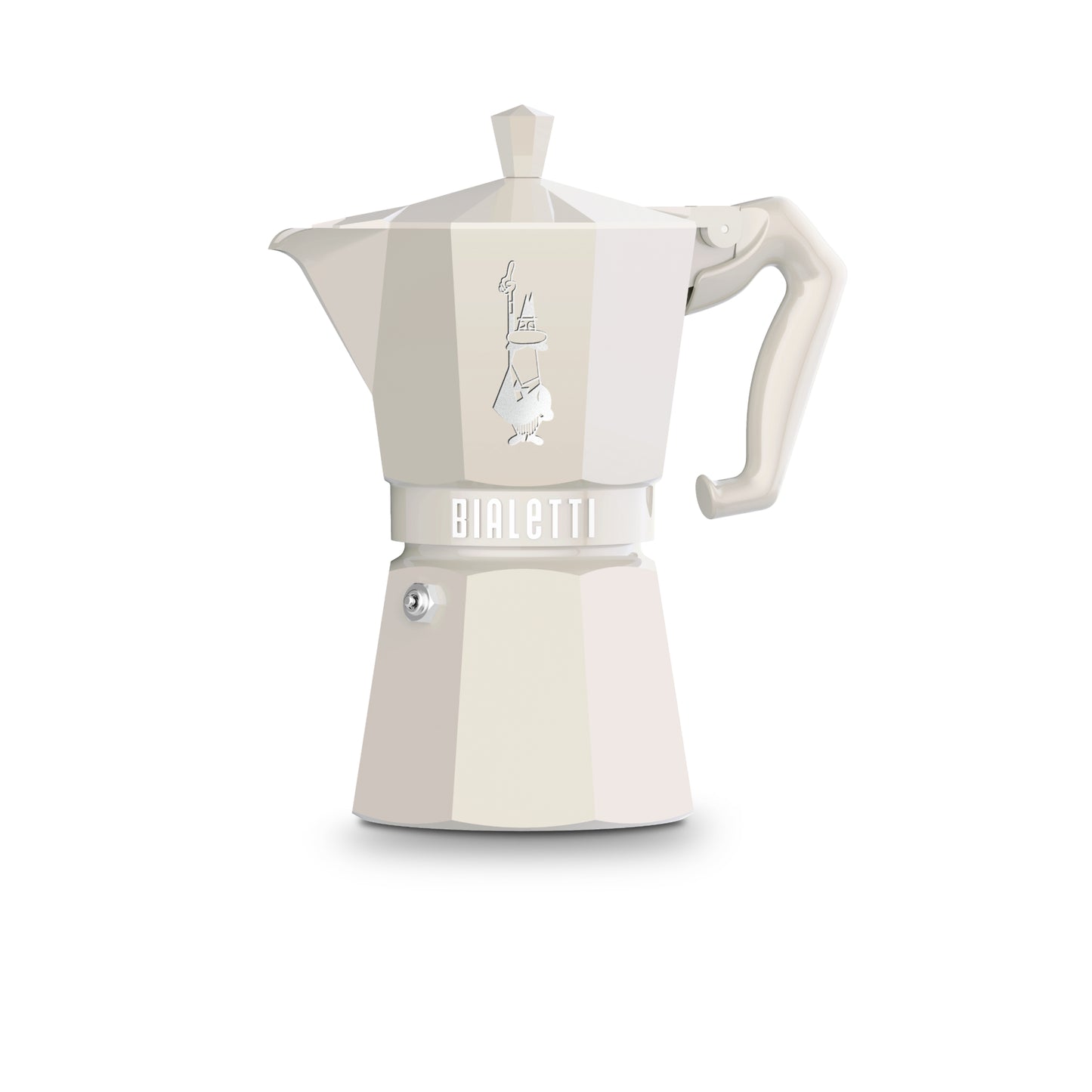 Bialetti Exclusive Moka Express Espressokocher aus poliertem Aluminium mit ergonomischem Griff, 6 Tassen.