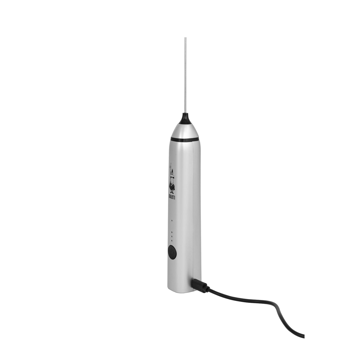 Bialetti Stab-Milchaufschäumer mit USB-Ladekabel und einstellbarer Geschwindigkeit für perfekten Milchschaum.