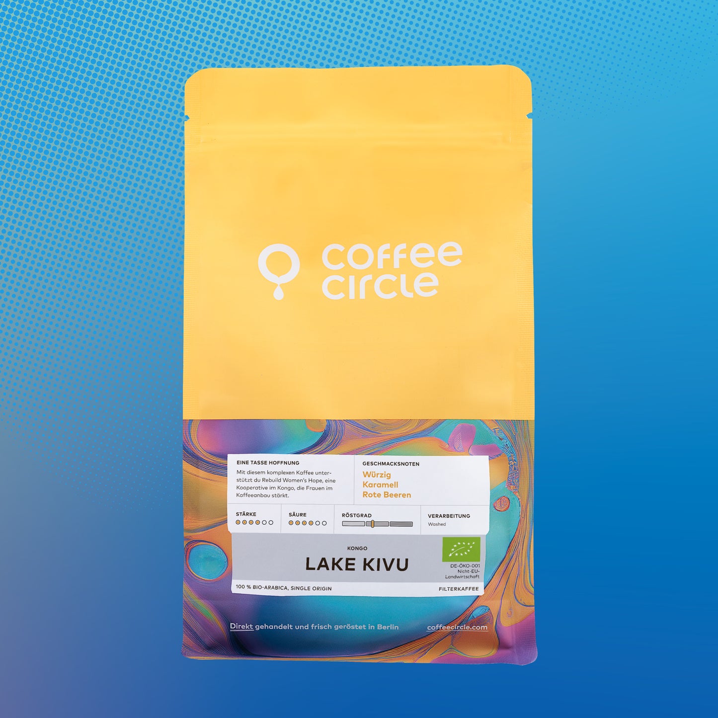 Lake Kivu Kaffee von Coffee Circle unterstützt Frauen im Kongo mit komplexem, nachhaltig angebautem Kaffee.