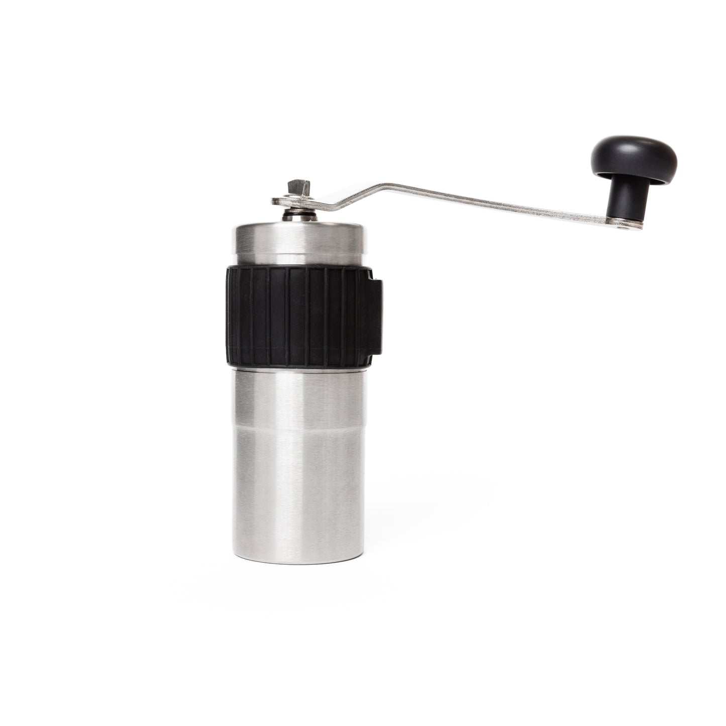 Porlex Professional Handkaffeemühle aus Edelstahl mit manuellem Kurbelgriff und rutschfestem Silikonring
