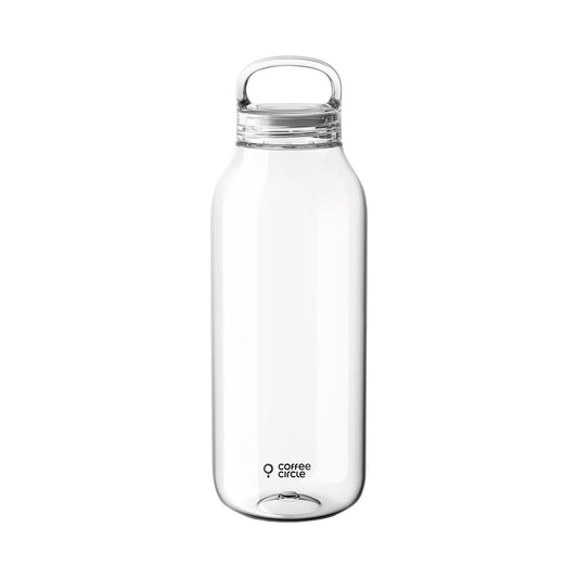 Kinto Water Bottle transparente, ultraleichte, auslaufsichere 500 ml BPA-freie Wasserflasche mit Coffee Circle Logo