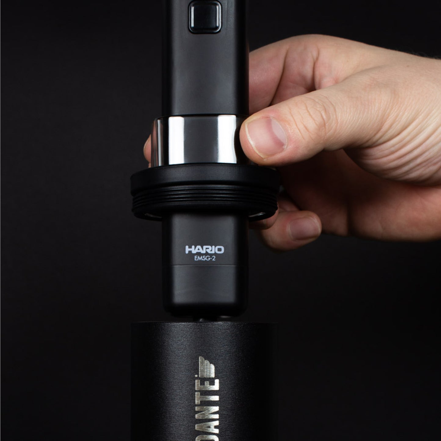 Hario Mobile Mill Stick + Comandante Adapter elektronischer Aufsatz zur Umrüstung einer Handmühle