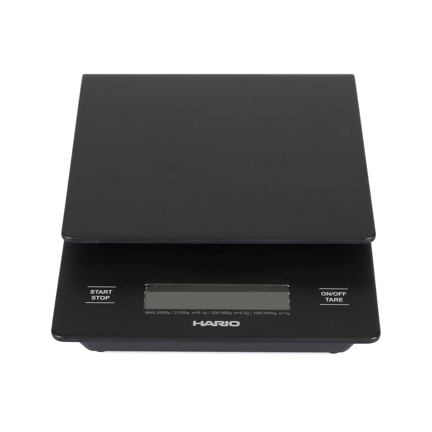 Hario V60 Drip Scale - Waage mit Stoppuhr in Schwarz für genaue Gewichtsmessung und Brühzeitkontrolle.