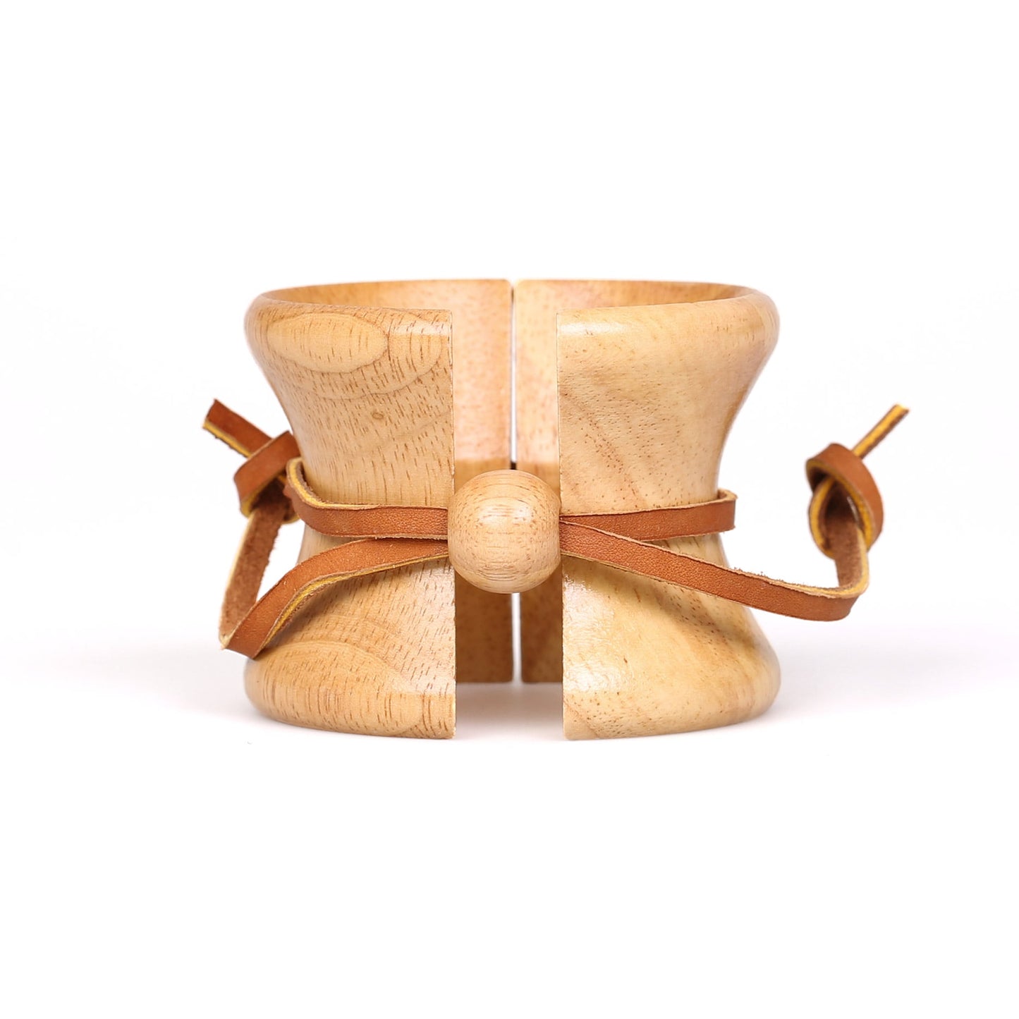 Chemex Holzmanschette mit Lederband aus Olivenholz als Ersatzmanschette für Chemex Karaffen