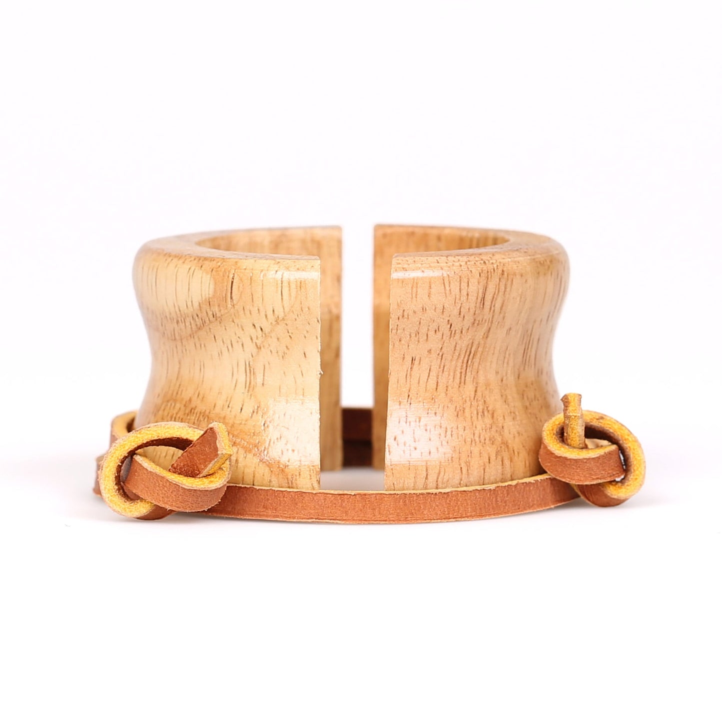 Chemex Holzmanschette mit Lederband aus Olivenholz als Ersatzgriff für Chemex Karaffen.