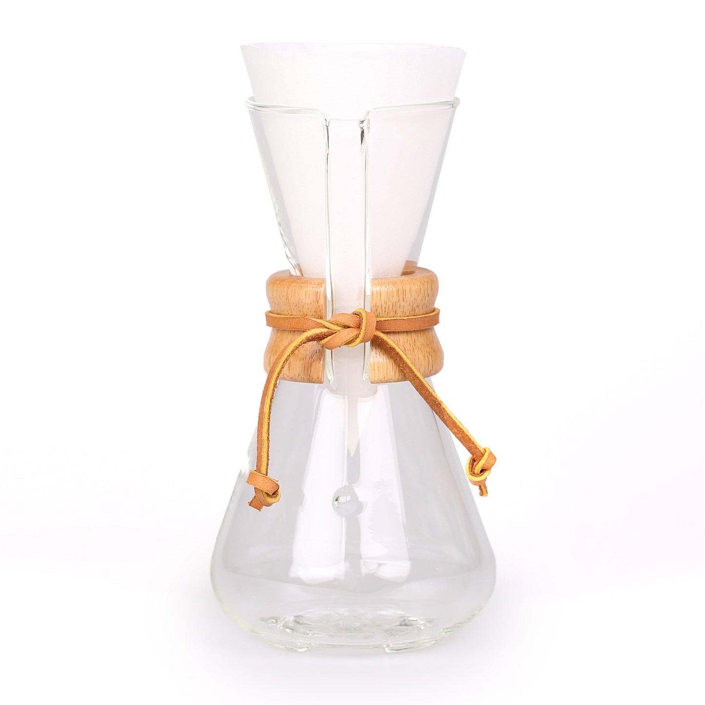 Chemex Holzmanschette mit Lederband aus Olivenholz für alle Chemex Karaffen von 1-10 Tassen