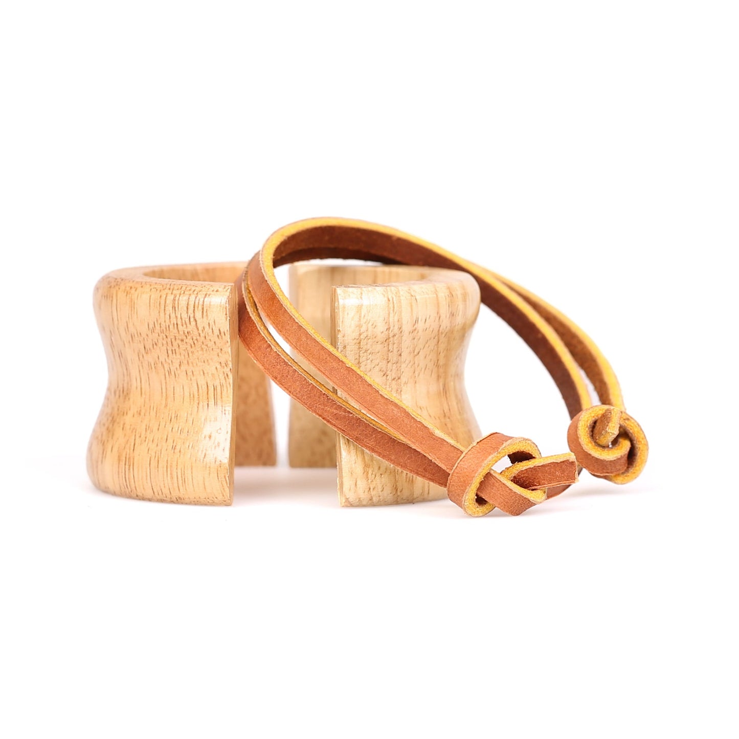 Chemex Holzmanschette mit Lederband aus Olivenholz als Ersatzgriff für Chemex Karaffen.