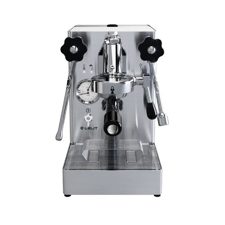 Lelit Mara X PL62X V2 Espressomaschine aus Edelstahl mit E61-Brühgruppe und Manometer.