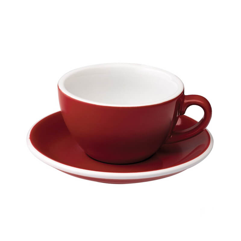 Loveramics Cappuccino Tasse rote Porzellantasse mit Untertasse 200 ml Fassungsvermögen