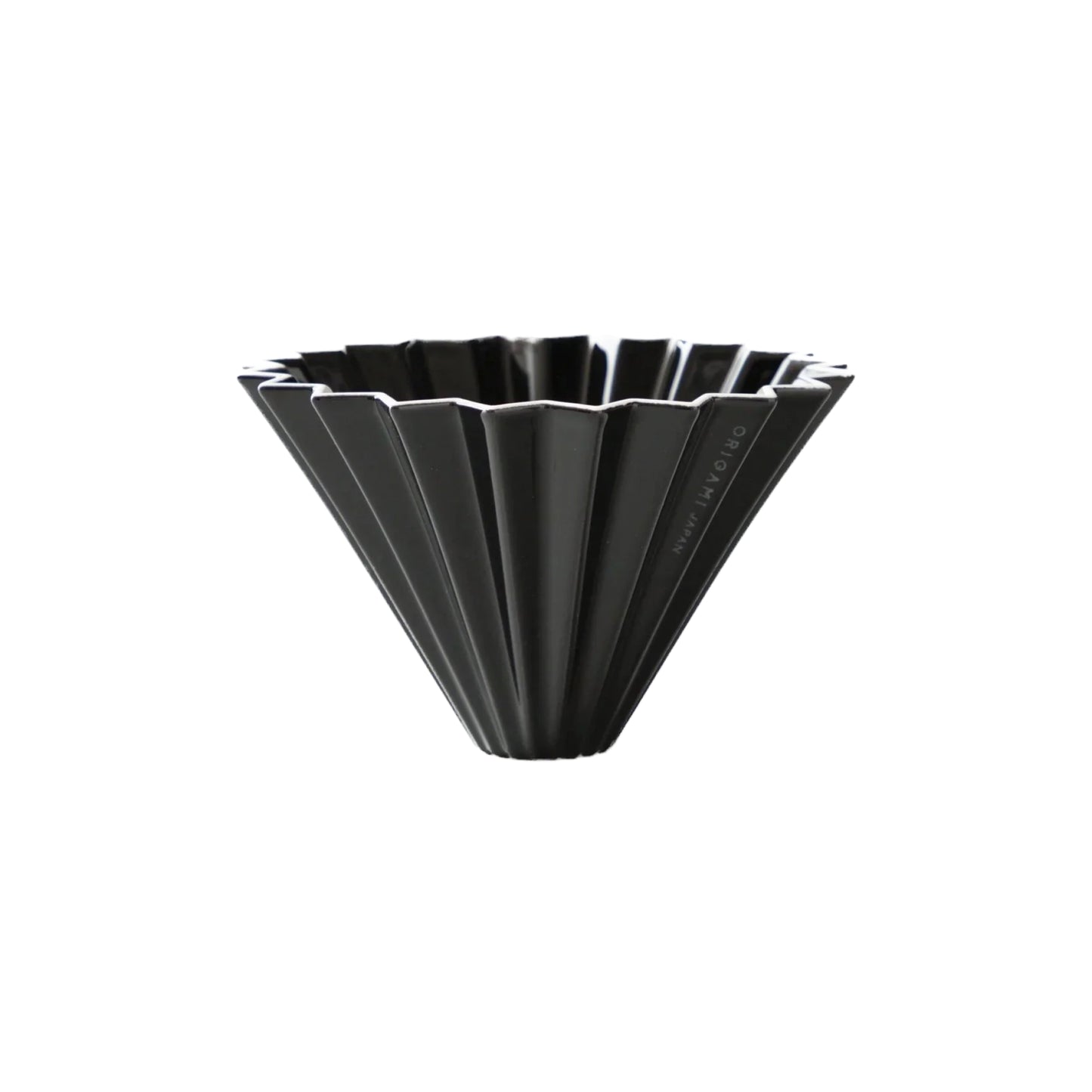 Origami Handfilter Dripper Set in Schwarz, kompatibel mit Hario und Kalita Filterpapieren, Porzellanfilter