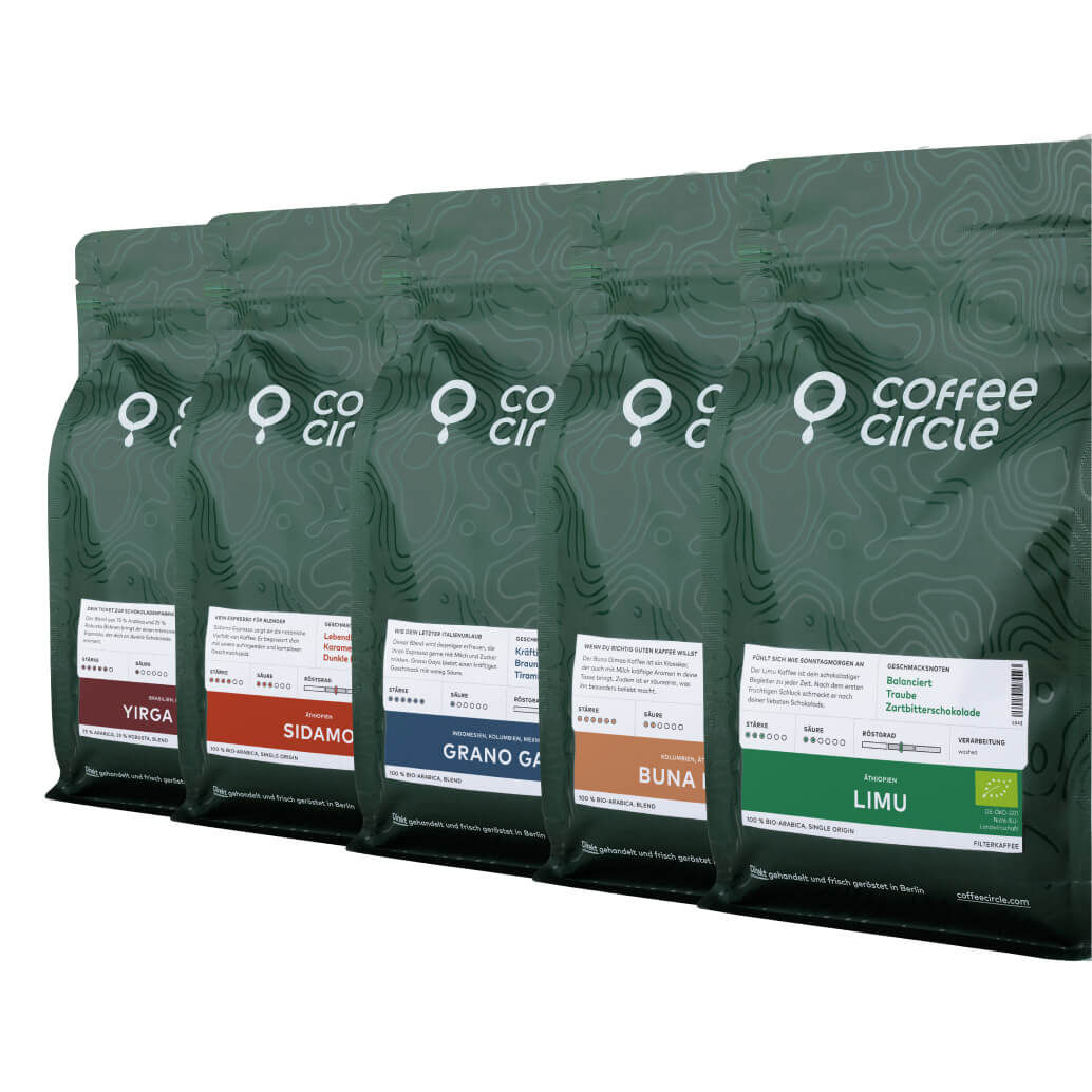 Probiersets - Espresso, Filterkaffee & für Vollautomaten mit verschiedenen Kaffeesorten von Coffee Circle