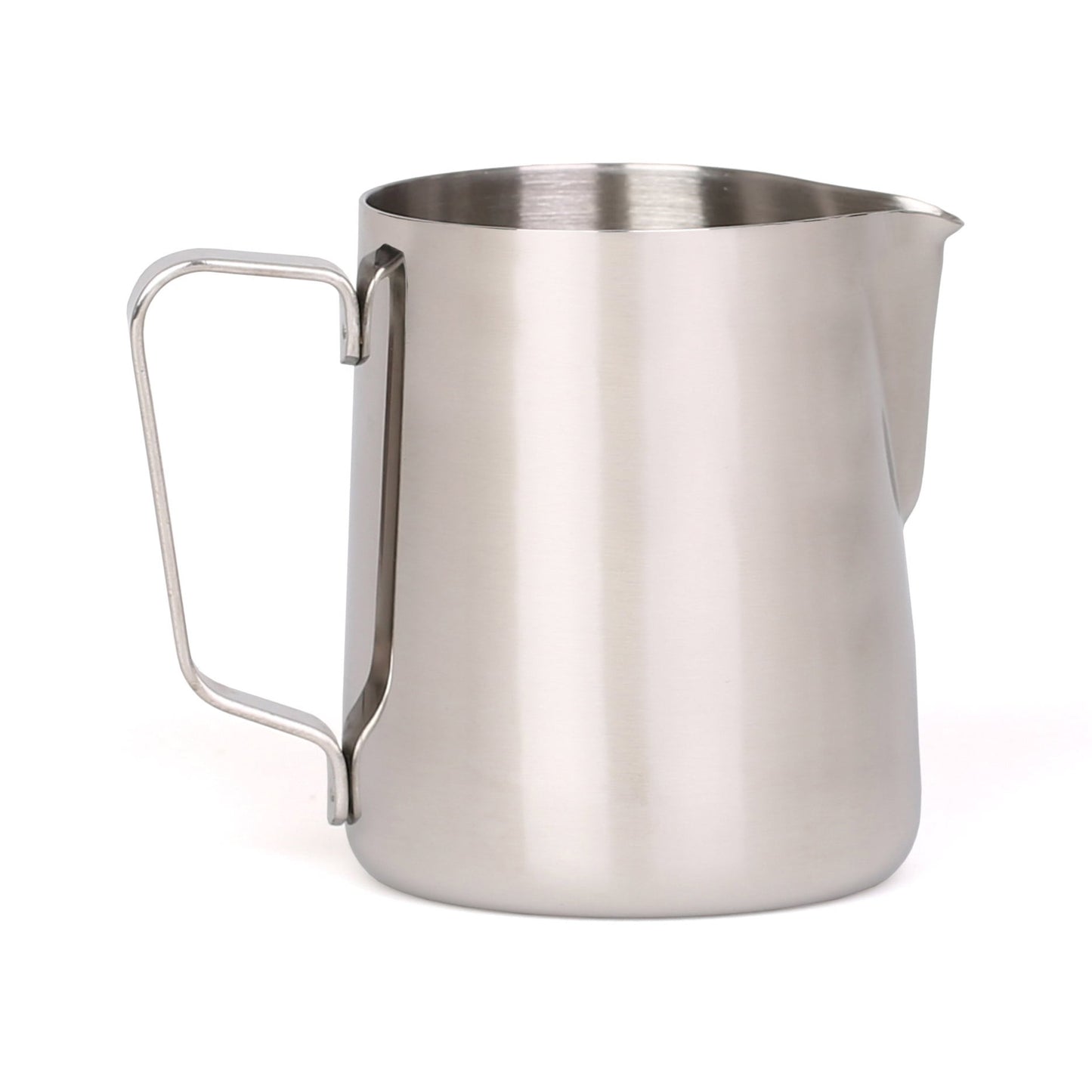 Rhinowares Milchkännchen aus Edelstahl mit konkavem Ausguss und Füllstandsanzeige für perfekte Latte Art