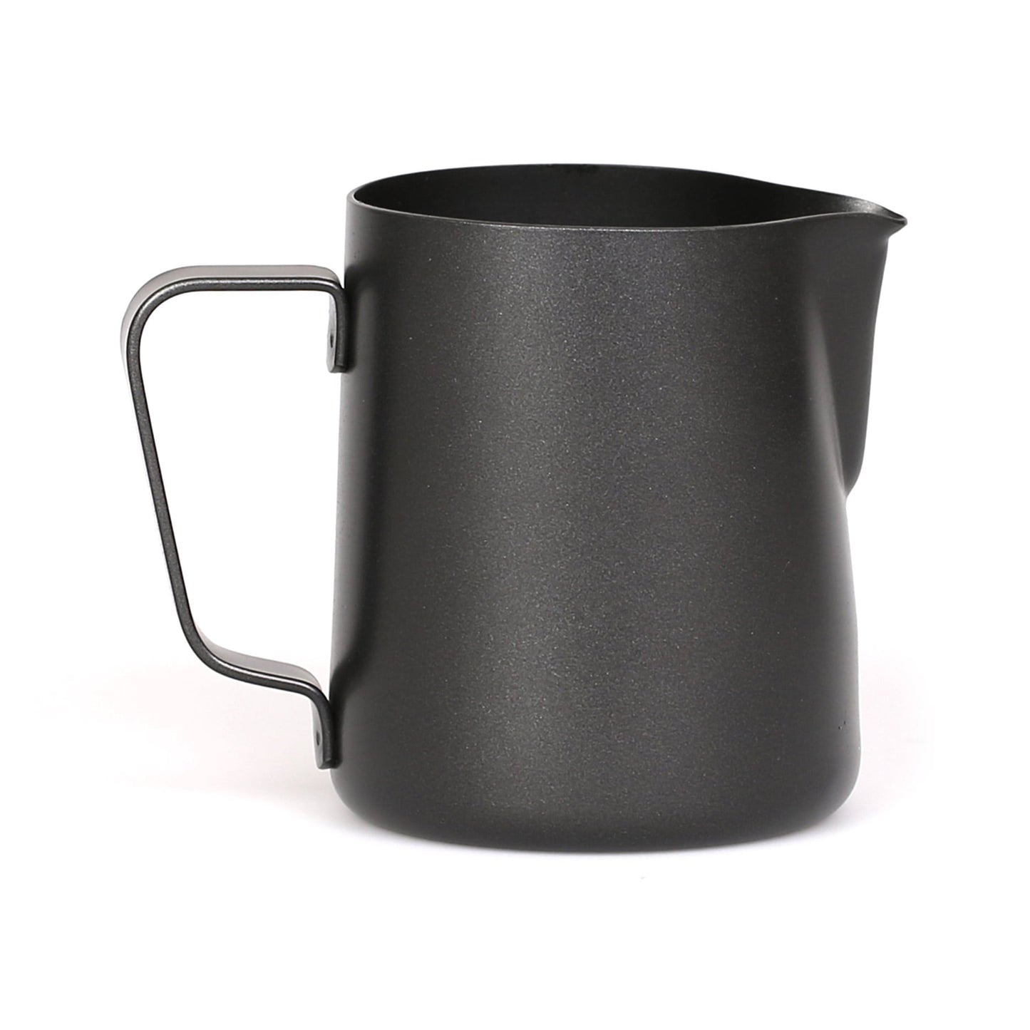 Rhinowares Milchkännchen aus Edelstahl mit konkavem Ausguss und Füllstandsanzeige für Latte Art