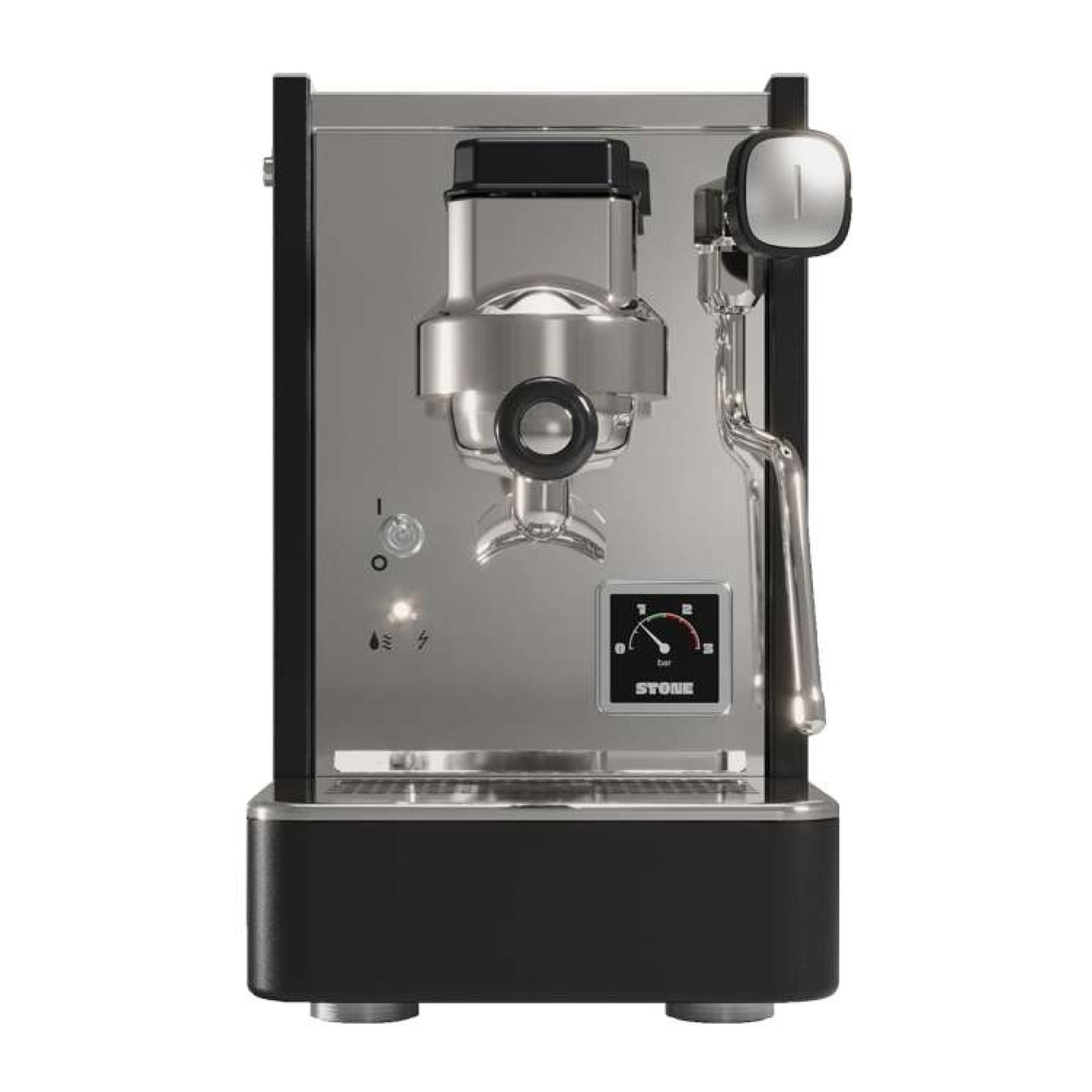 STONE Lite Espressomaschine mit kompakter Bauweise und hochwertigem industriellen Design für perfekten Kaffeegenuss