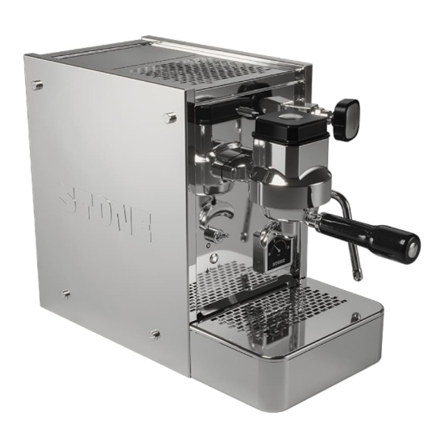 STONE Lite Espressomaschine mit kompaktem, industriellem Design und schneller Aufheizzeit für perfekten Kaffeegenuss