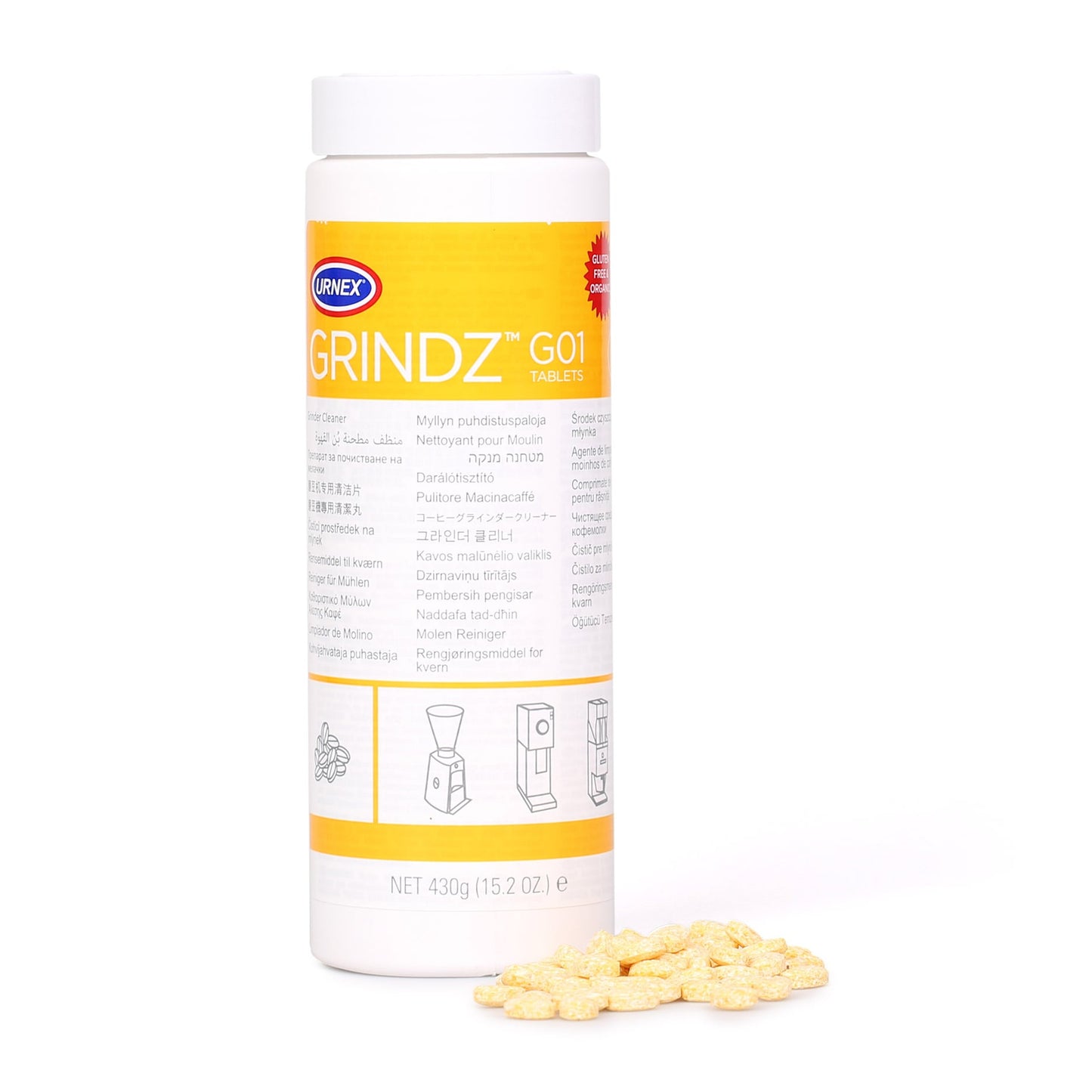 Grindz Kaffeemühlenreiniger zur gründlichen Reinigung und Geschmacksverbesserung aller Kaffeemühlen.