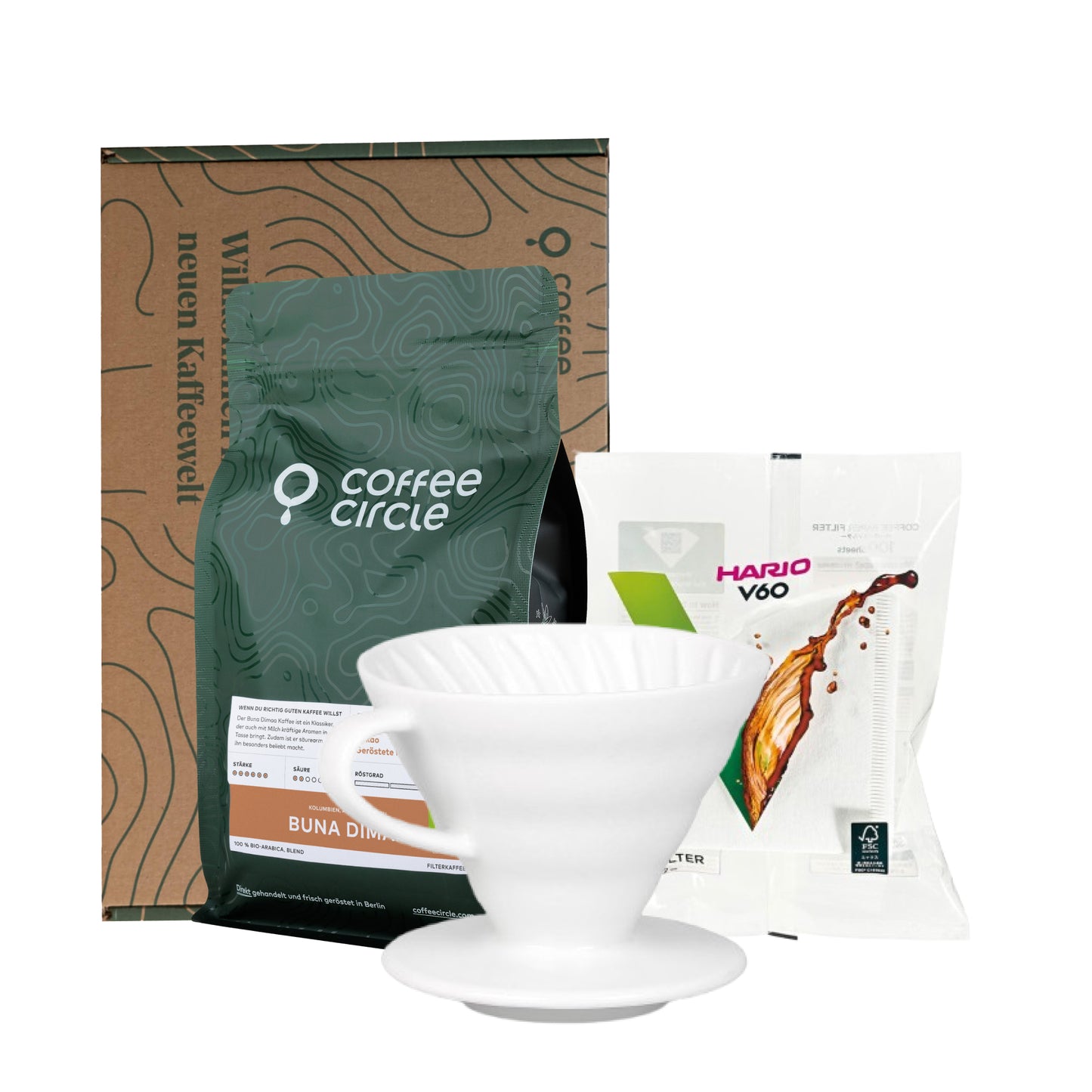 Hario v60 02 & Kaffee im Geschenkset