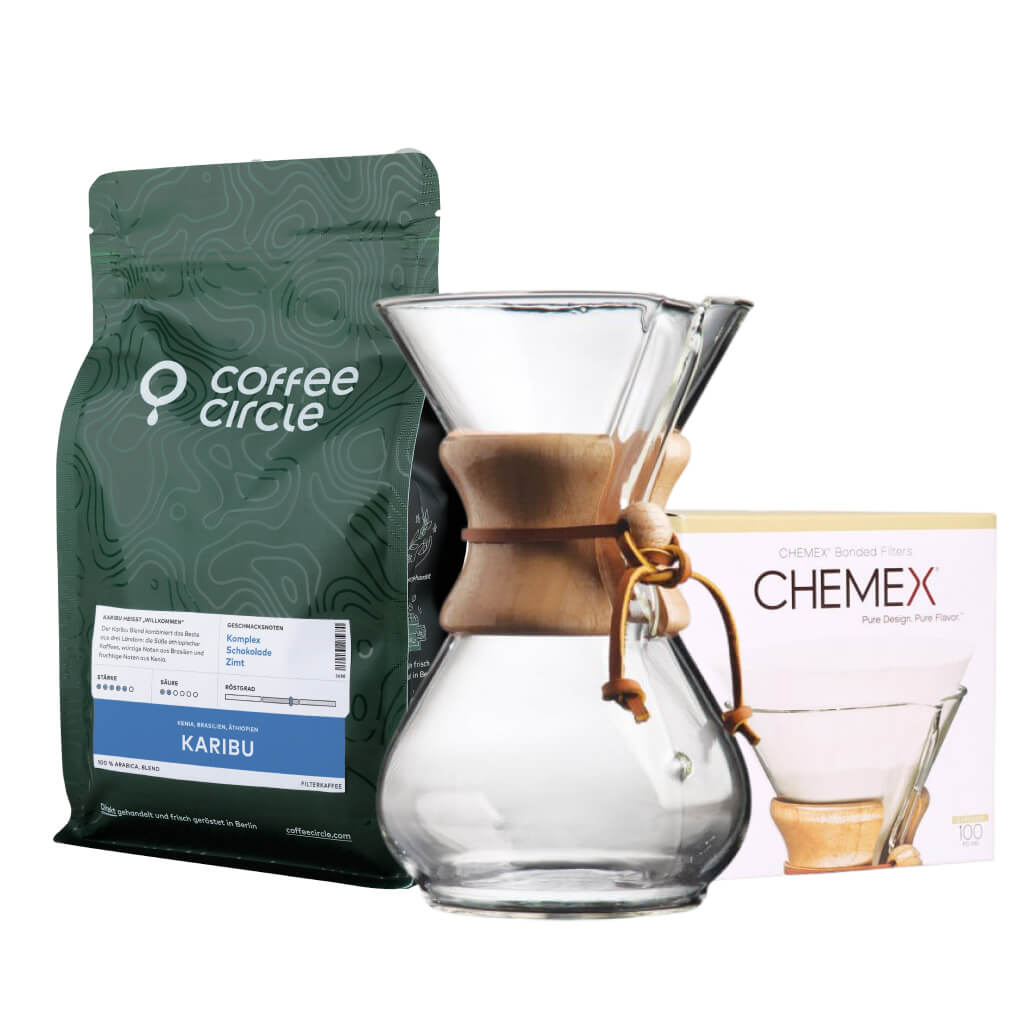 Chemex Coffee Carafe & coffee of your choice set
