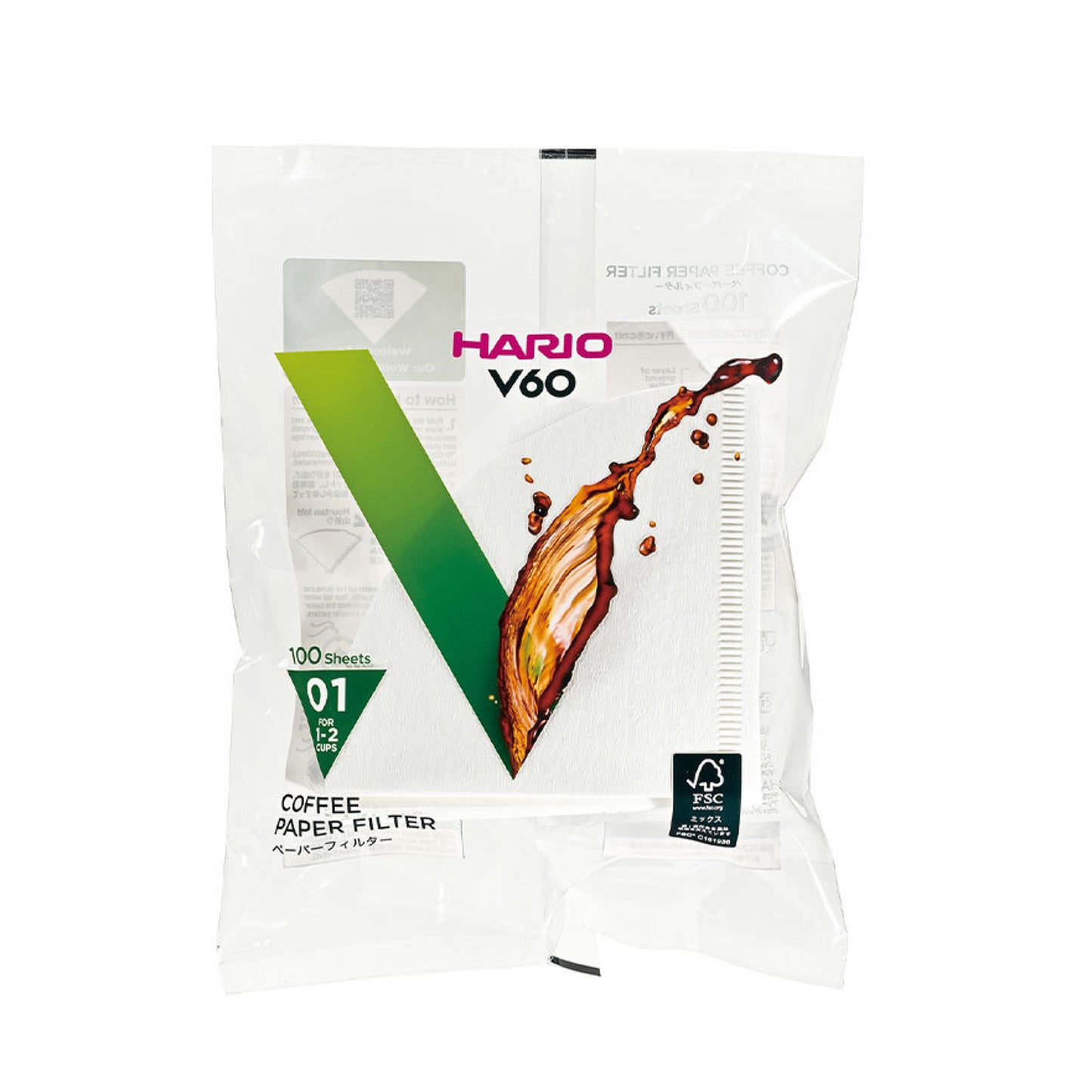 Hario Paper Filters for V60 - 100 pack