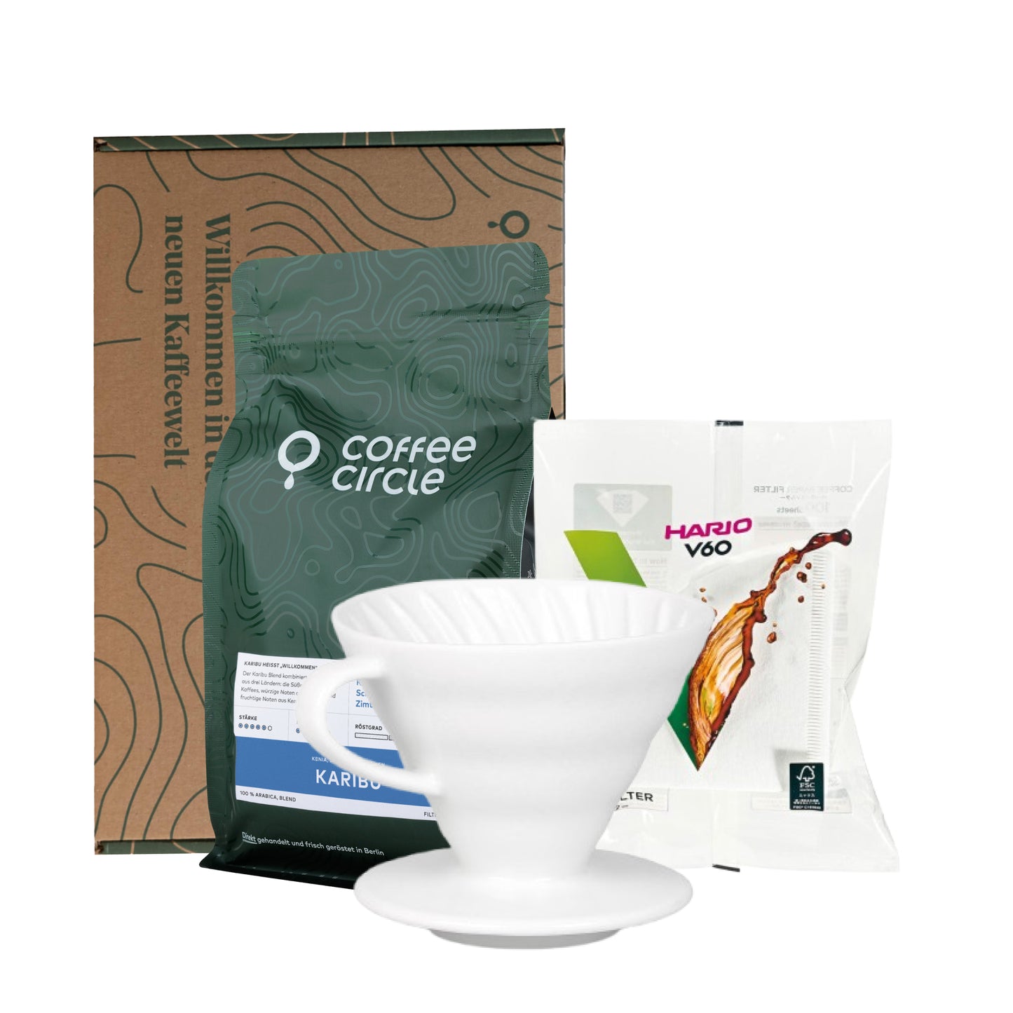 Hario v60 02 & Kaffee im Geschenkset