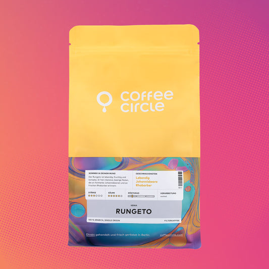 Rungeto Kaffee von Coffee Circle – Arabica Bohnen aus Kenia mit spritzigem, frischem Geschmack.