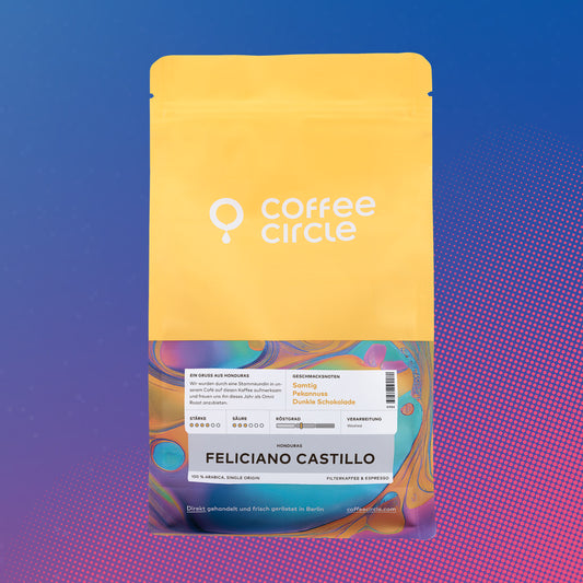 Espresso Feliciano Castillo von Coffee Circle mit nussigem Geschmack und frischem Röstaroma.