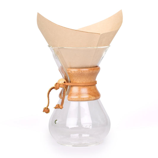 MCQ Chemex filter for 6, 8 and 10 cup carafe | square | natural (12 pieces)