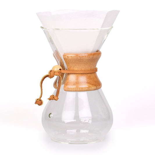 Chemex-Filter für 6, 8 und 10 Tassen-Karaffe mit speziellem Filterpapier für klaren Kaffeegeschmack.